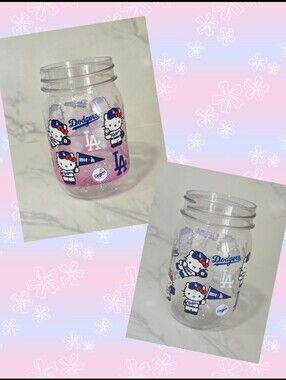 LA DODGERS x Hello Kitty Mason Jar Cups (2)